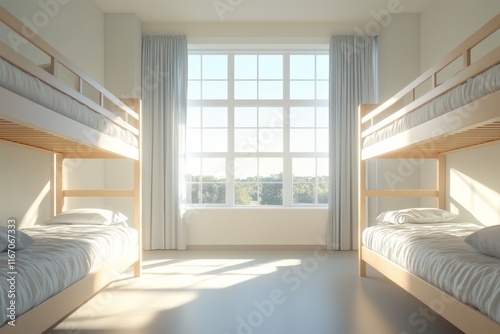 Staff dormitory interior. Generative AI