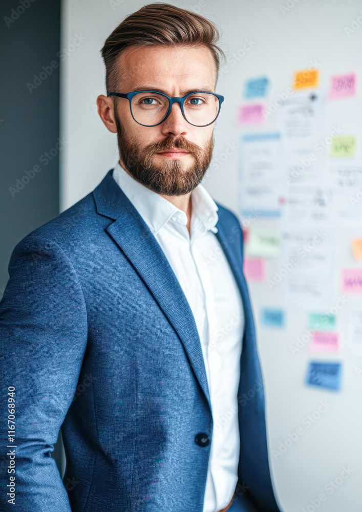 Leadership strategy session office portrait of a business professional