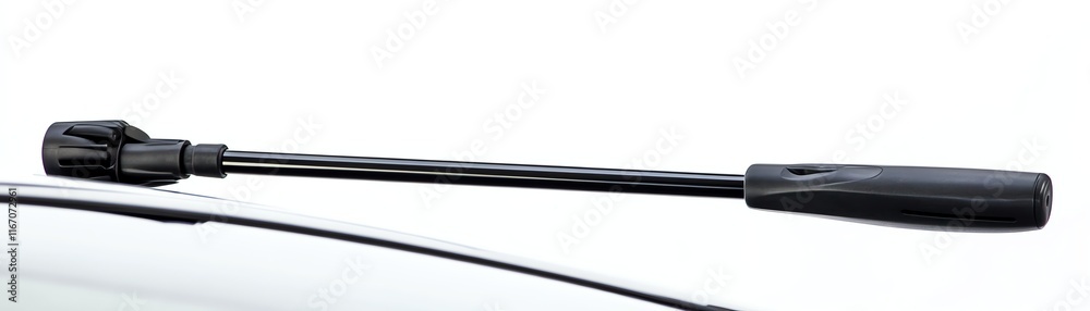 Black car antenna on a white isolated background. Black car antenna on a white isolated background.