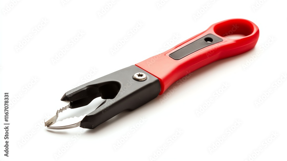 Red and black tool isolated on white background Red and black tool isolated on white background