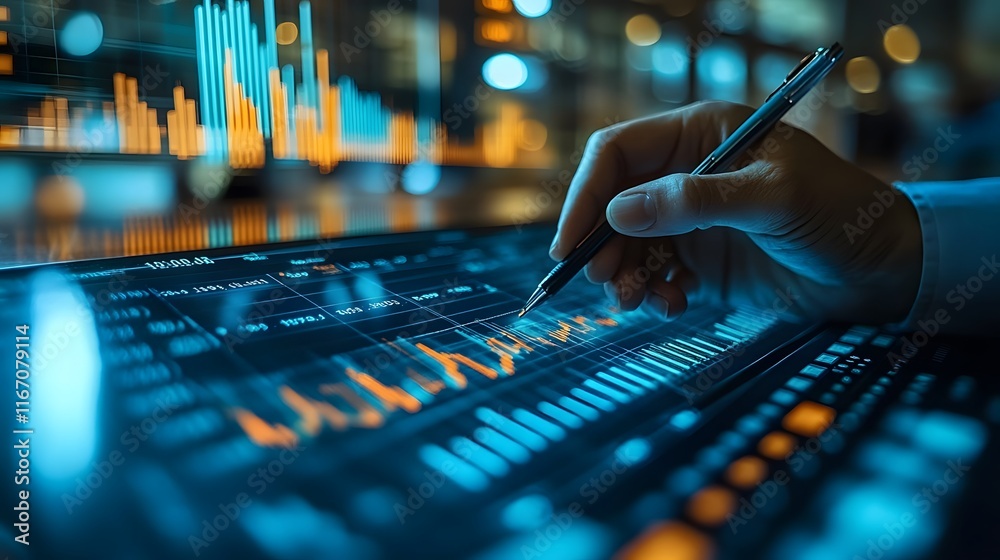 Professionals using cutting-edge tools to interpret financial insights in real-time Professionals using cutting-edge tools to interpret financial insights in real-time