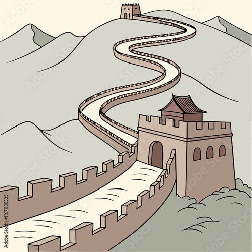 china wall illustration