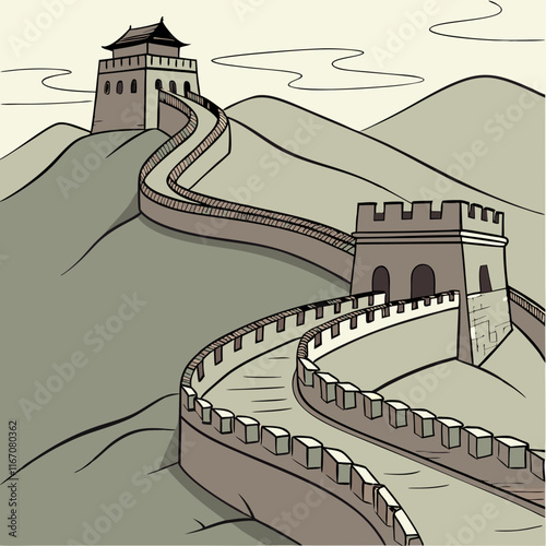 china wall illustration