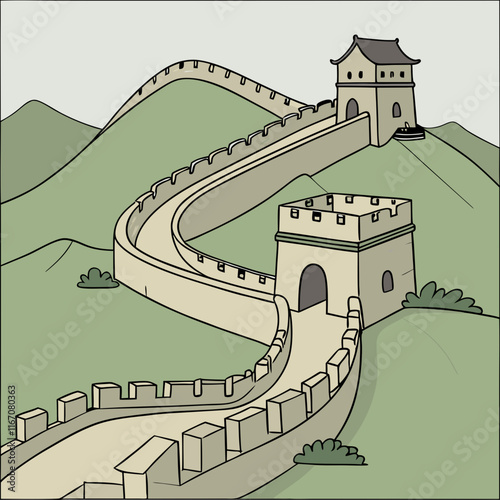 china wall illustration