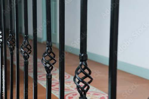 Metal fence art  designed at the ancient building 