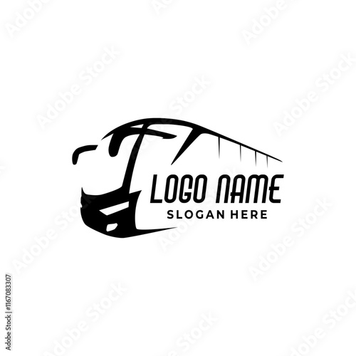 city bus logo vector template