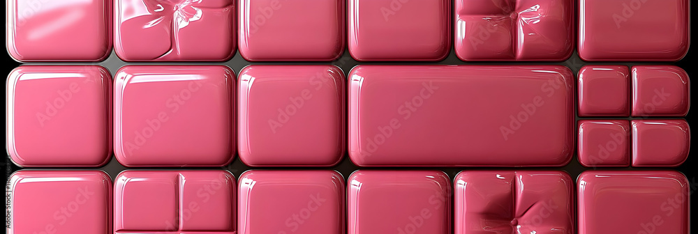 Abstract 3D Pink Glossy Tiles Background Image Abstract 3D Pink Glossy Tiles Background Image