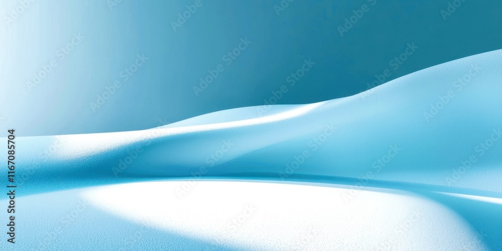 Obraz premium Blue sky with a snow covered hill