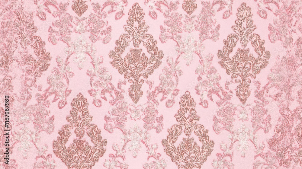 Pink Damask Wallpaper Pattern Background Texture - Elegant Design Pink Damask Wallpaper Pattern Background Texture - Elegant Design