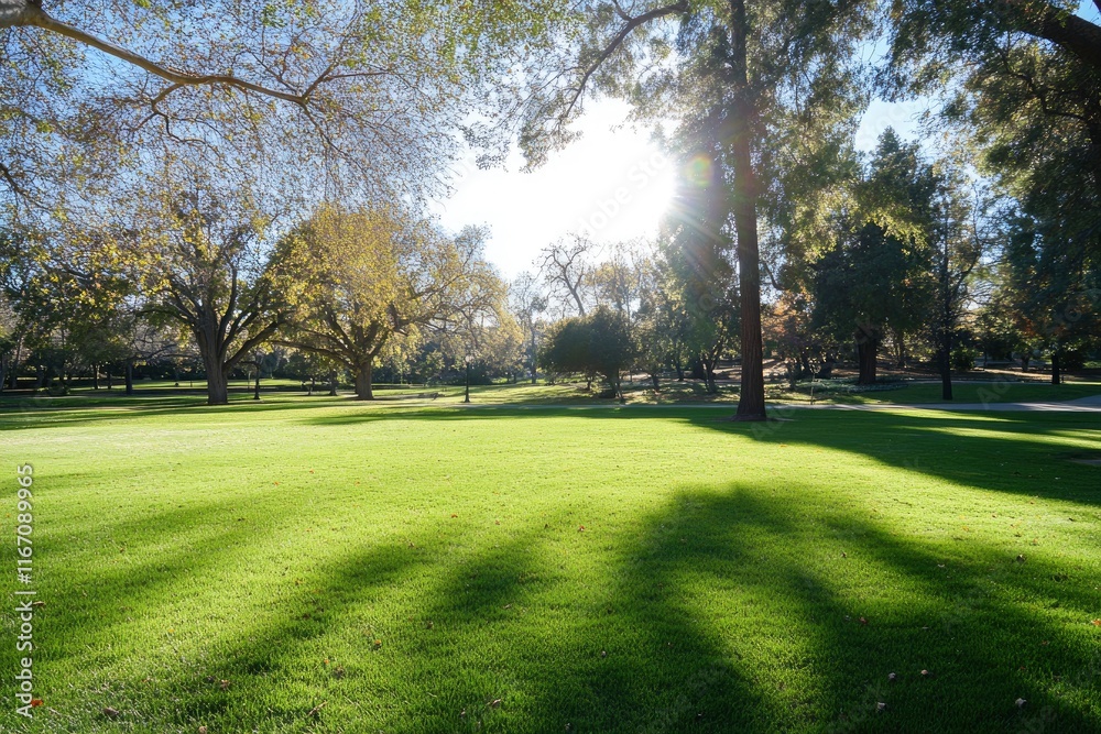 Beautiful green grass in the park with trees and a sunlit background. A healthy environment for fitness or outdoor activity. featuring high resolution, high quality, professional color grading, Beautiful green grass in the park with trees and a sunlit background. A healthy environment for fitness or outdoor activity. featuring high resolution, high quality, professional color grading,