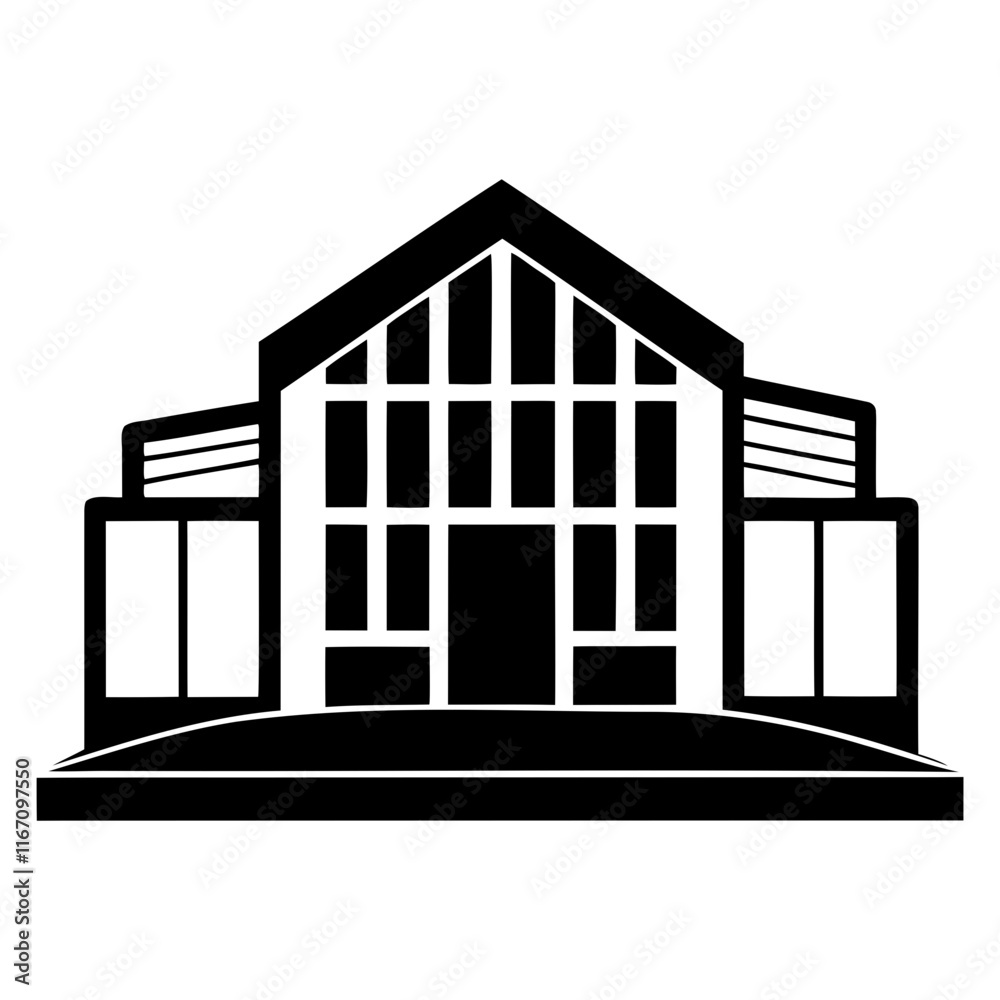 Corporate Office Black Silhouette Clean vector illustration isolated on a transparent background Corporate Office Black Silhouette Clean vector illustration isolated on a transparent background