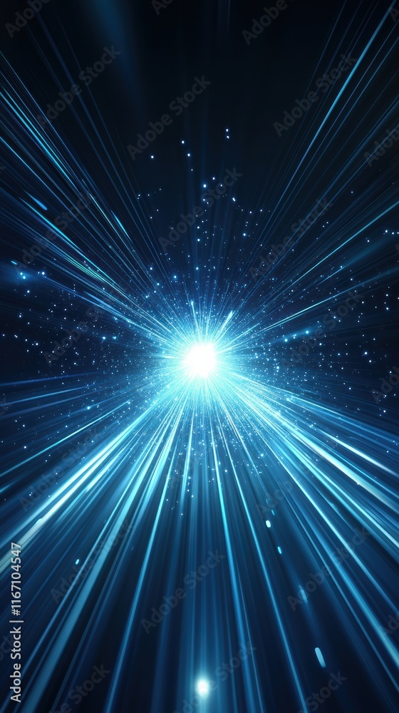 Obraz premium Luminous divine eye in cosmic space with radiant energy beams