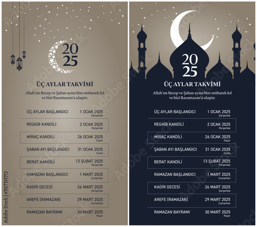 3 (three) months calendar. 3 (üç)  Aylar Takvimi.
