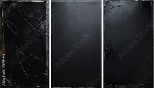 Vintage Black Paper Cardboard Textured Surfaces for Mixed Media and Collage