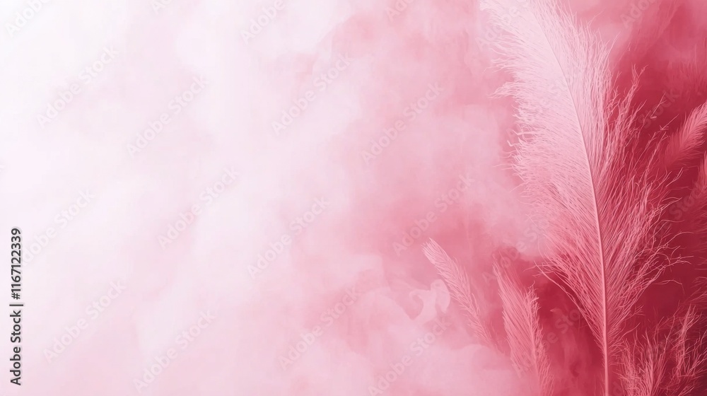 Soft pink feathers entwined with gentle wisps, creating a tranquil and dreamy background for artistic compositions. Soft pink feathers entwined with gentle wisps, creating a tranquil and dreamy background for artistic compositions.