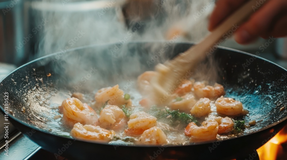 Fresh Shrimp Sautéed in Garlic Butter