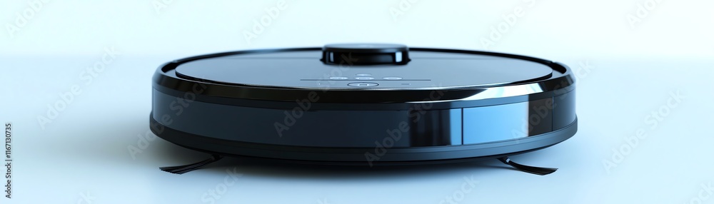 Robot vacuum cleaner on a white isolated background Robot vacuum cleaner on a white isolated background