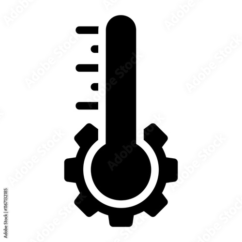 thermometer glyph icon