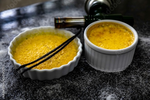 Fotografie Crème brûlée, creme brule