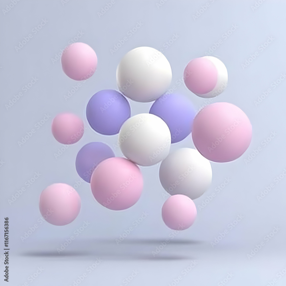 Pastel 3D Sphere Abstract Background Pastel 3D Sphere Abstract Background
