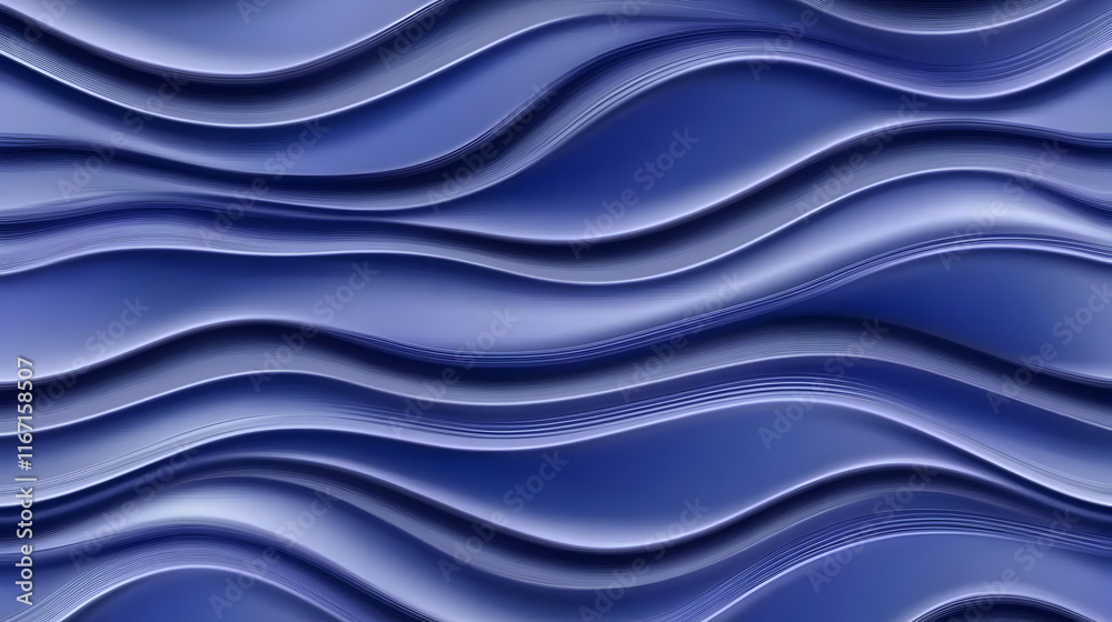 Obraz premium Abstract 3D Wave Background Indigo