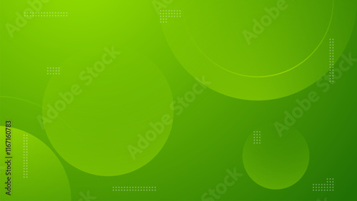 Abstract green background with overlapping circles