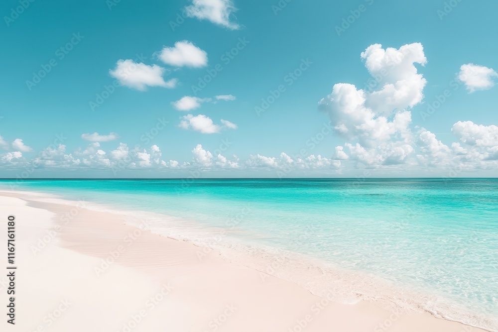 Breathtaking view of a serene beach with clear turquoise waters and sandy shore in a tropical paradise. Generative AI Breathtaking view of a serene beach with clear turquoise waters and sandy shore in a tropical paradise. Generative AI