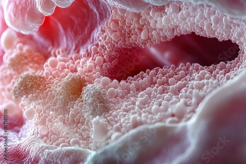 Microscopic exploration reveals the intricate sensory system of the tongue with visible taste buds and papillae