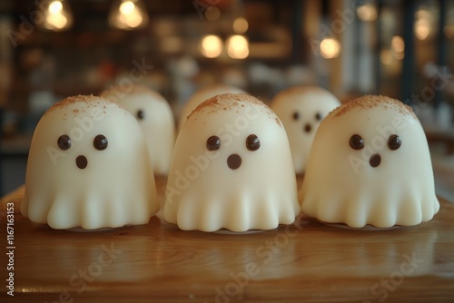 Cute Halloween Ghost Desserts for a Festive Party Celebration photo