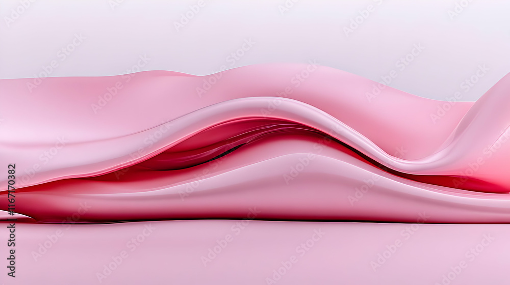 Pink Abstract 3D Wave Background Illustration Pink Abstract 3D Wave Background Illustration