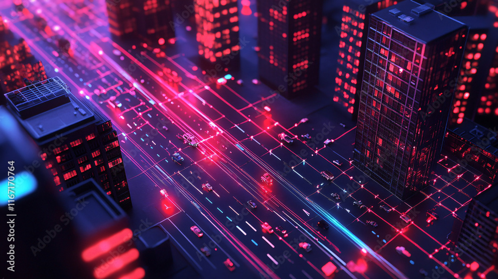 AI-enabled network infrastructure that predicts traffic bottlenecks and adjusts routing dynamically to optimize data throughput and minimize delays. AI-enabled network infrastructure that predicts traffic bottlenecks and adjusts routing dynamically to optimize data throughput and minimize delays.