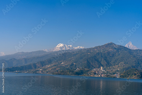 Landscape view of Phewa lake photo