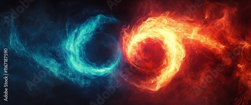Vibrant abstract wave pattern with glowing particles in dynamic colors