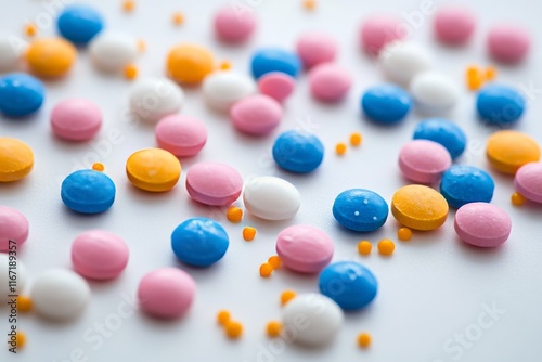Colorful splash art with vibrant paint droplets creating a dynamic wall display