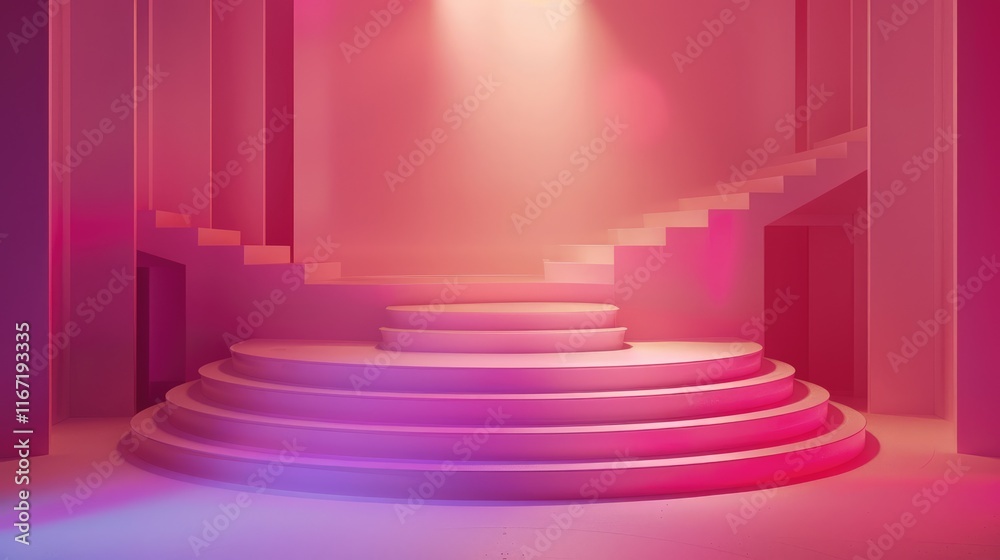 Beautiful gradient scene landscape with light pink color, horizontal wallpaper. Abstract studio room background with podium Beautiful gradient scene landscape with light pink color, horizontal wallpaper. Abstract studio room background with podium