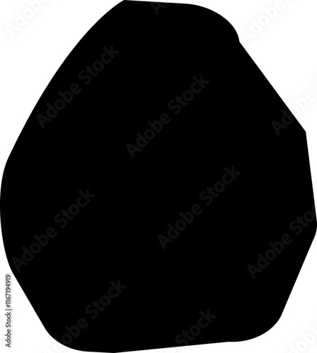 Simple shaped rock stone silhouette.
Angular stone black silhouette.
Transparent background.