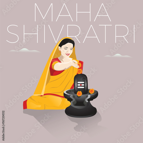Women Devotee Shivling PUja Maha Shivratri