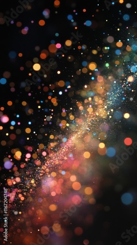 Colorful powder explosion in vibrant hues creating a mesmerizing visual effect