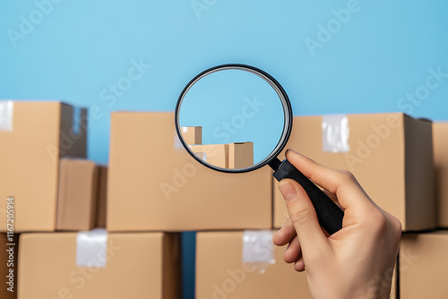 Inspecting Shipments with Magnifying Glass