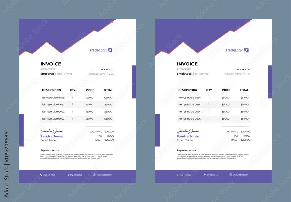 Minimal Corporate Business Invoice design template vector illustration bill form price invoice. Creative invoice template vector. business stationery design payment agreement design template Minimal Corporate Business Invoice design template vector illustration bill form price invoice. Creative invoice template vector. business stationery design payment agreement design template