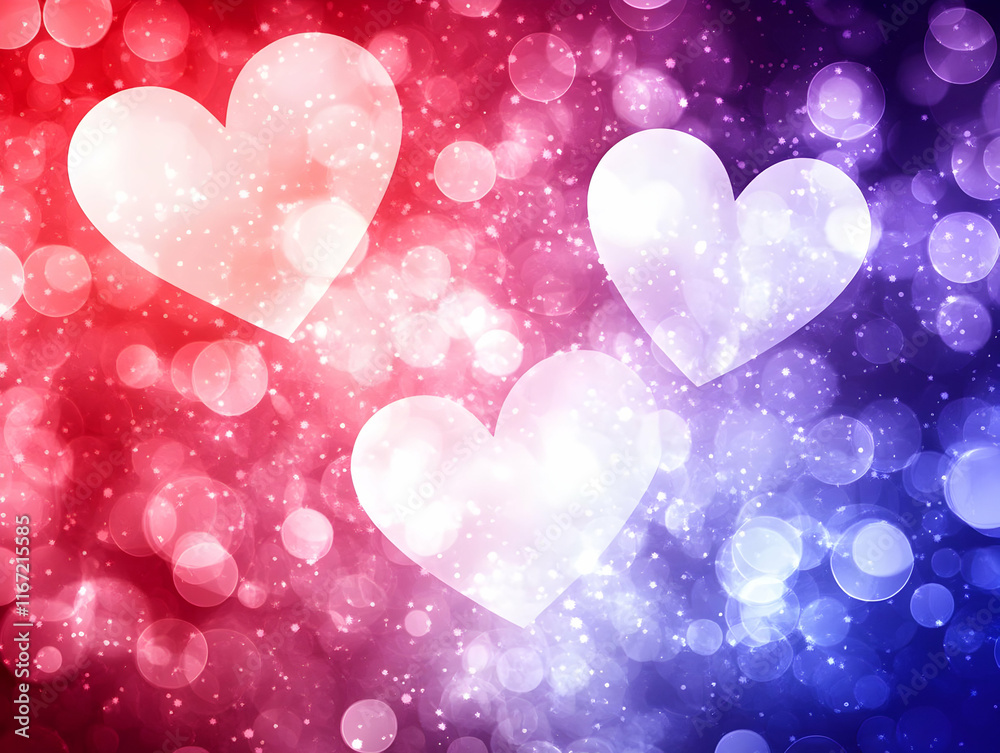 Abstract Background with Hearts Abstract Background with Hearts