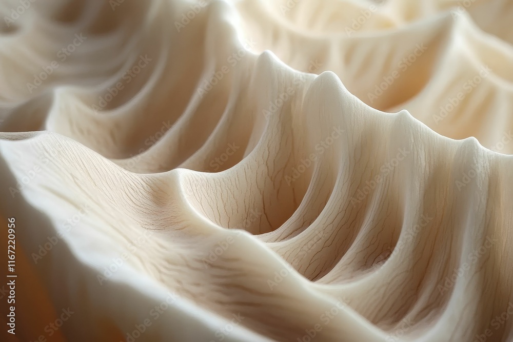 Creamy, undulating texture; subtle lines, soft light.