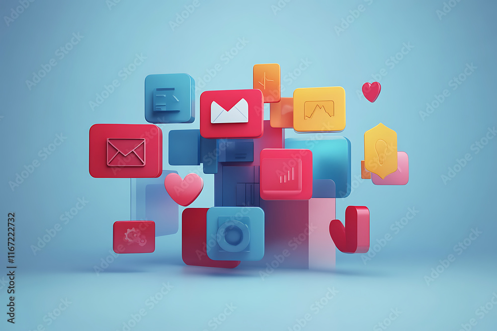 Colorful Abstract Digital Interface Design Colorful Abstract Digital Interface Design