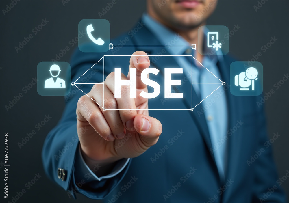 people touch hse concepts daily using health icons workplace safety environment management people touch hse concepts daily using health icons workplace safety environment management