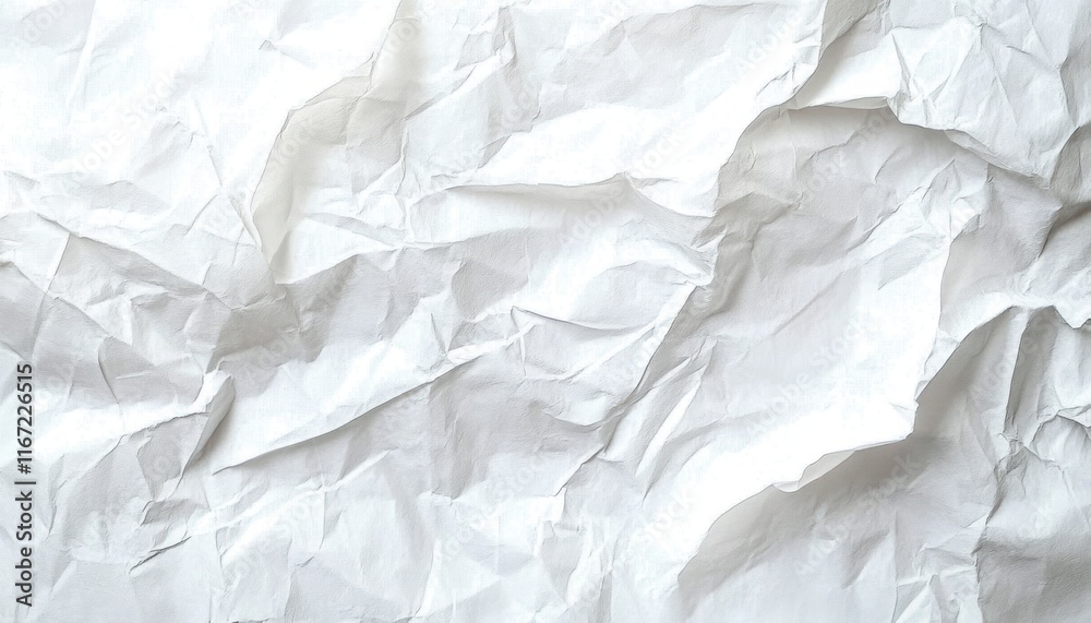 Obraz premium crumpled white paper texture minimalist photography soft lighting subtle shadows vintage design