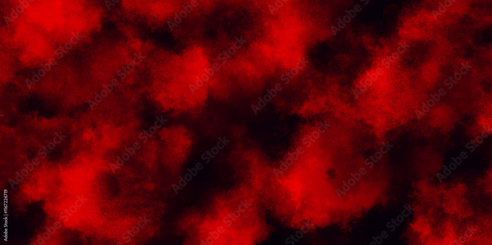 Black and red background with watercolor paint. Abstract background, abstract with copy space for design, bloody grunge Red powder explosion cloud on black background, grunge dark red marble. Black and red background with watercolor paint. Abstract background, abstract with copy space for design, bloody grunge Red powder explosion cloud on black background, grunge dark red marble.