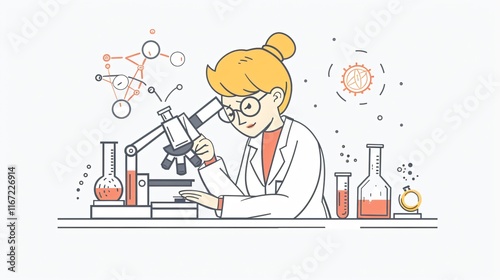 Creative Research and Analysis Abstract Concept with Young Adora