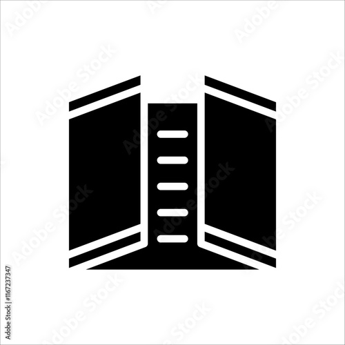 Brochure line icon. For web design. Catalogue, flyer paper, booklet, magazine, letterhead, open book and other polygraph vector illustration.