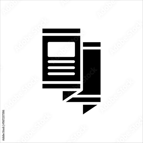Brochure line icon. For web design. Catalogue, flyer paper, booklet, magazine, letterhead, open book and other polygraph vector illustration.