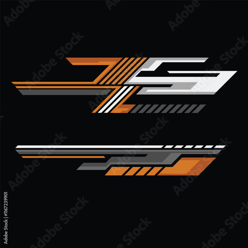 modern car sticker background design vector.
